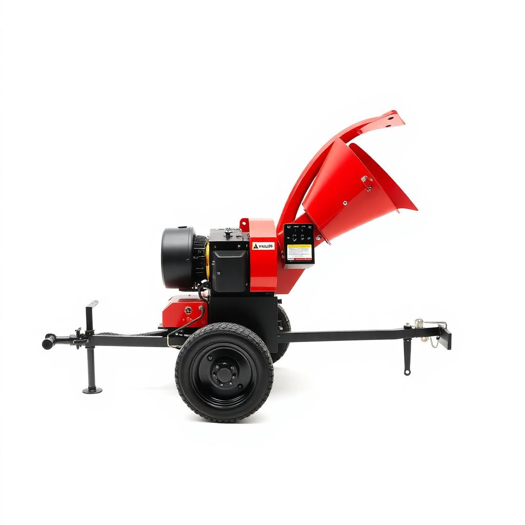 B200 Wood Chipper side view with infeed hopper
